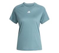 adidas Mujer AEROREADY Train Essentials Minimal Branding Crewneck tee, preloved Teal/White, XS