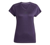 Adidas Mujer AEROREADY Train Essentials Minimal Branding V-Neck tee, Aurora Plum/Black, M