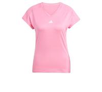adidas Mujer AEROREADY Train Essentials Minimal Branding V-Neck tee, Pink Fusion/White, XL