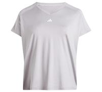 Adidas Mujer AEROREADY Train Essentials Minimal Branding V-Neck tee (Plus Size), Glory Grey, XL Plus