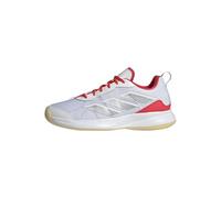 adidas Avaflash Low Tennis Shoes, Zapatillas de Tenis Mujer, FTWR White/Silver Met./Lucid Red, 38 EU