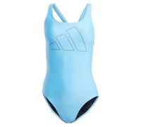Adidas Mujer Big Bars Swimsuit, Blue Burst, 36