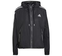 adidas Mujer BSC 3-Stripes Wind Jacket, Black/Black/White, XXS