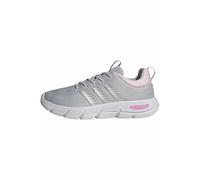 adidas Mujer Cloudfoam Flex Elastic Laces Shoes, LGH Solid Grey/Matte Silver/Clear Pink, 40 EU