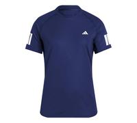 adidas Mujer Club 3 Stripe Tennis Climacool Shirt, Dark Blue, S