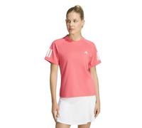 adidas Mujer Club 3 Stripe Tennis Climacool Shirt, Pure Turbo, M