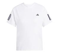 adidas Mujer Club 3 Stripe Tennis Climacool Shirt, White, XL