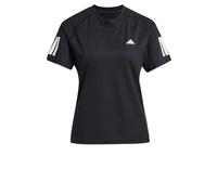 adidas Mujer Club 3 Stripe Tennis Climacool T-Shirt, Black, XXS