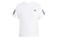 adidas Mujer Club 3 Stripe Tennis Climacool T-Shirt, White, XS