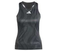 adidas Mujer Club Tennis Graphic Tank Top, Carbon/Black, XXS