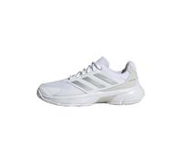 adidas Mujer Courtjam Control 3 Tennis Shoes, Cloud White / Silver Metallic / Grey One, 38 2/3 EU