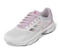 adidas Mujer Courtjam Control 3 Tennis Shoes, Cloud White/Silver Metallic/Lucid Pink, 37 1/3 EU