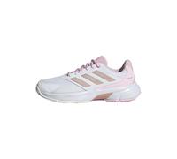 adidas Courtjam Control 3 Tennis Shoes, Zapatillas de Tenis Mujer, Cloud White/Silver Metallic/Lucid Pink, 38 EU