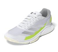 adidas Mujer Courtquick W Padel, Cloud White/Silver Metallic/Lucid Lemon, 38 EU