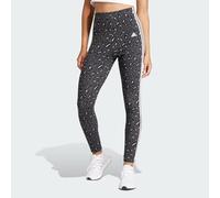 adidas Mujer Essentials 3-Stripes Animal Print Leggings, grey/carbon/black, S