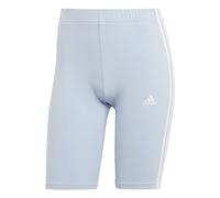 adidas Mujer Essentials 3-Stripes Bike Shorts, Blue Dawn/White, L