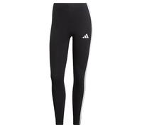 adidas Mujer Essentials 3-Stripes Cotton Leggings, Black/White, L