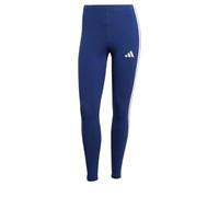 adidas Mujer Essentials 3-Stripes Cotton Leggings, Dark Blue/White, L