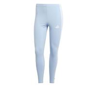 adidas Mujer Essentials 3-Stripes Cotton Leggings Tights, glow blue/white, S