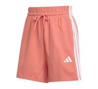 adidas Mujer Essentials 3-Stripes Cotton Shorts, Semi Turbo/White, M