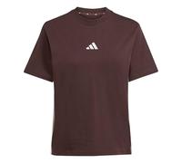 Adidas Mujer Essentials 3-Stripes Cotton T-Shirt, Shadow Brown/White, S