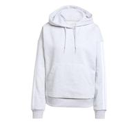 adidas Mujer Essentials 3-Stripes Fleece Hoodie Sweatshirt, Light Grey Heather/White, XS