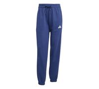 adidas Mujer Essentials 3-Stripes Fleece Loose Pants, Dark Blue/White, XL