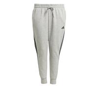 adidas Mujer Essentials 3-Stripes Fleece Slim Pants (Plus Size), Medium Grey Heather/Black, XXL Plus