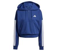 Sudadera adidas 3 bandas french terry qz hd mujer azul oscuro/bla L