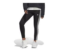adidas Mujer Essentials 3-Stripes High-Waisted Single Jersey Leggings, Black / White, M