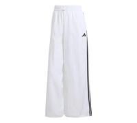 adidas Mujer Essentials 3-Stripes Lifestyle Woven Parachute Pants, White/Black, L