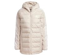 adidas Mujer Essentials 3-Stripes Light Down Hooded Parka, Wonder Beige, S
