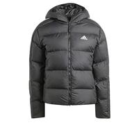 adidas Mujer Essentials 3-Stripes Mid Down Hooded Jacket, Black, S