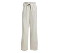 adidas Mujer Essentials 3-Stripes Open Hem Fleece Pants, Wonder Alumina/White, M