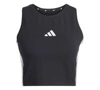 adidas Mujer Essentials 3-Stripes Padded Tank Shirt, Black, XL