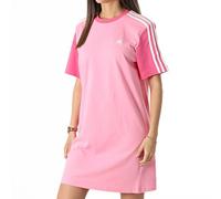 Adidas Mujer Essentials 3-Stripes Single Jersey Boyfriend tee Dress, Bliss Pink, S