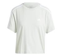 Adidas Mujer Essentials 3-Stripes Single Jersey Crop Top, Linen Green, S