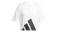 adidas Mujer Essentials Big Logo Boyfriend T-Shirt, White/Black, L
