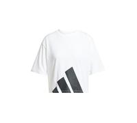 adidas Mujer Essentials Big Logo Boyfriend T-Shirt, White/Black, XXS