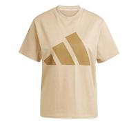 adidas Mujer Essentials Big Logo Cotton T-Shirt, Warm Sandstone/Brown Desert, XS