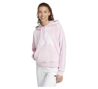 adidas Mujer Essentials Big Logo French Terry Loose Hoodie, Clear Pink/White, S