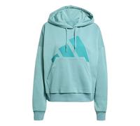 adidas Mujer Essentials Big Logo French Terry Loose Hoodie, Powder Teal, XXL