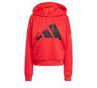 adidas Mujer Essentials Big Logo French Terry Loose Hoodie, Pure Ruby/Black, S