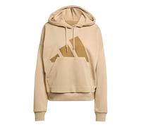 adidas Mujer Essentials Big Logo French Terry Loose Hoodie, Warm Sandstone/Brown Desert, L