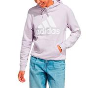 adidas Mujer Essentials Big Logo Regular French Terry Hoodie, Silver Dawn/White, L