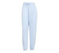 Adidas Mujer Essentials Linear French Terry Cuffed Pants, Glow Blue/White, M
