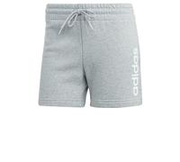 adidas Mujer Essentials Linear French Terry Shorts, Medium Grey Heather/White, XS
