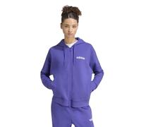 adidas Mujer Essentials Linear Full Zip French Terry Hoodie Sweatshirt, Pure Purple/White, S