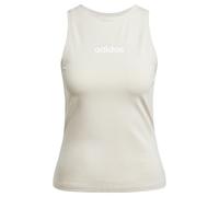 adidas Mujer Essentials Linear Slim Cotton Tank Shirt, Wonder Alumina/White, L