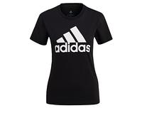 adidas Mujer Essentials Logo Tee, Black / White, L
